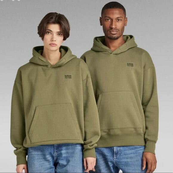 G-STAR RAW Shamrock Unisex Core Oversized Hoodie Sweatshirt Size XXL